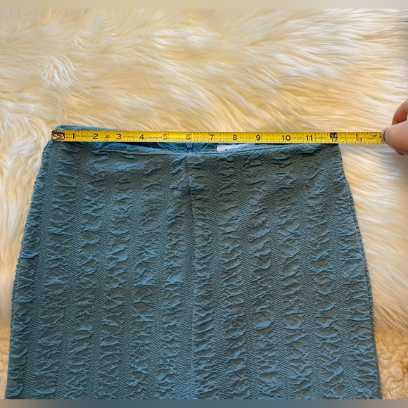 Princess Polly Stretchy Thick Flares Gray Blue Textured Pants Size 4 fits S/M - Picture 12 of 12